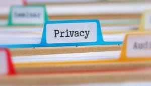 a file holder with a label reading 