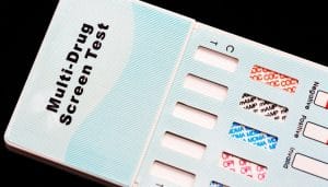 close up of a multi drug screen test