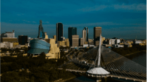 Winnipeg skyline spring